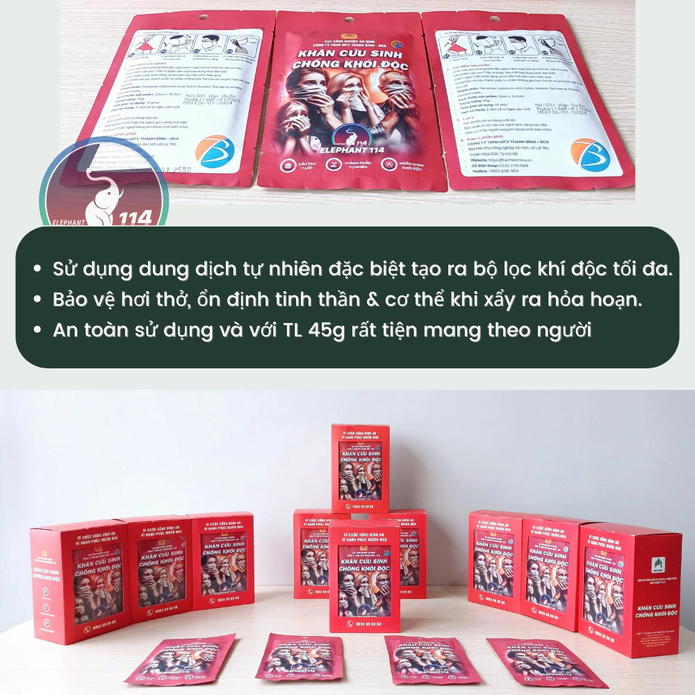Mặt nạ chống khói mặt nạ phòng độc MNATV-01